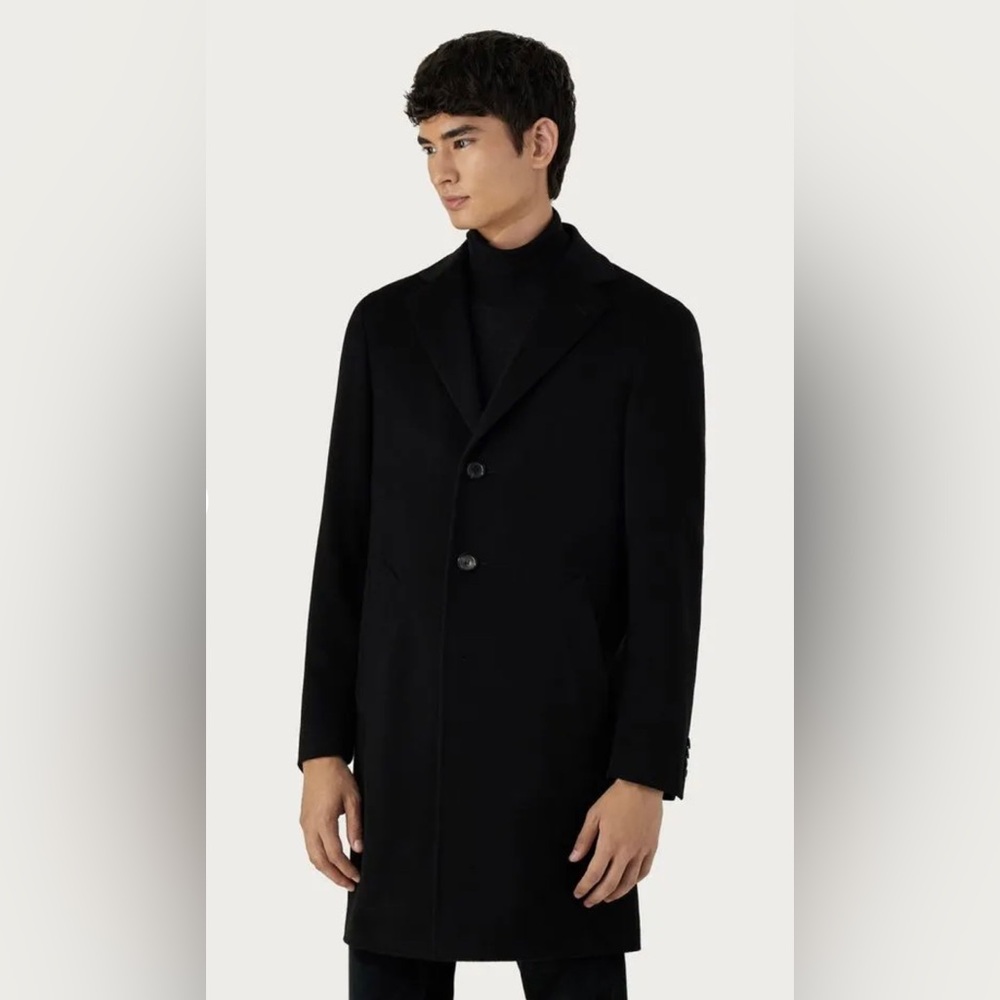 Canali wool cashmere top coat 38 56 R